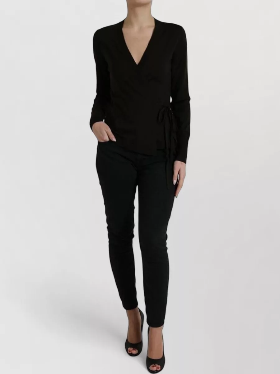 Dolce&Gabbana Virgin wool v-neck wrap cardigan
