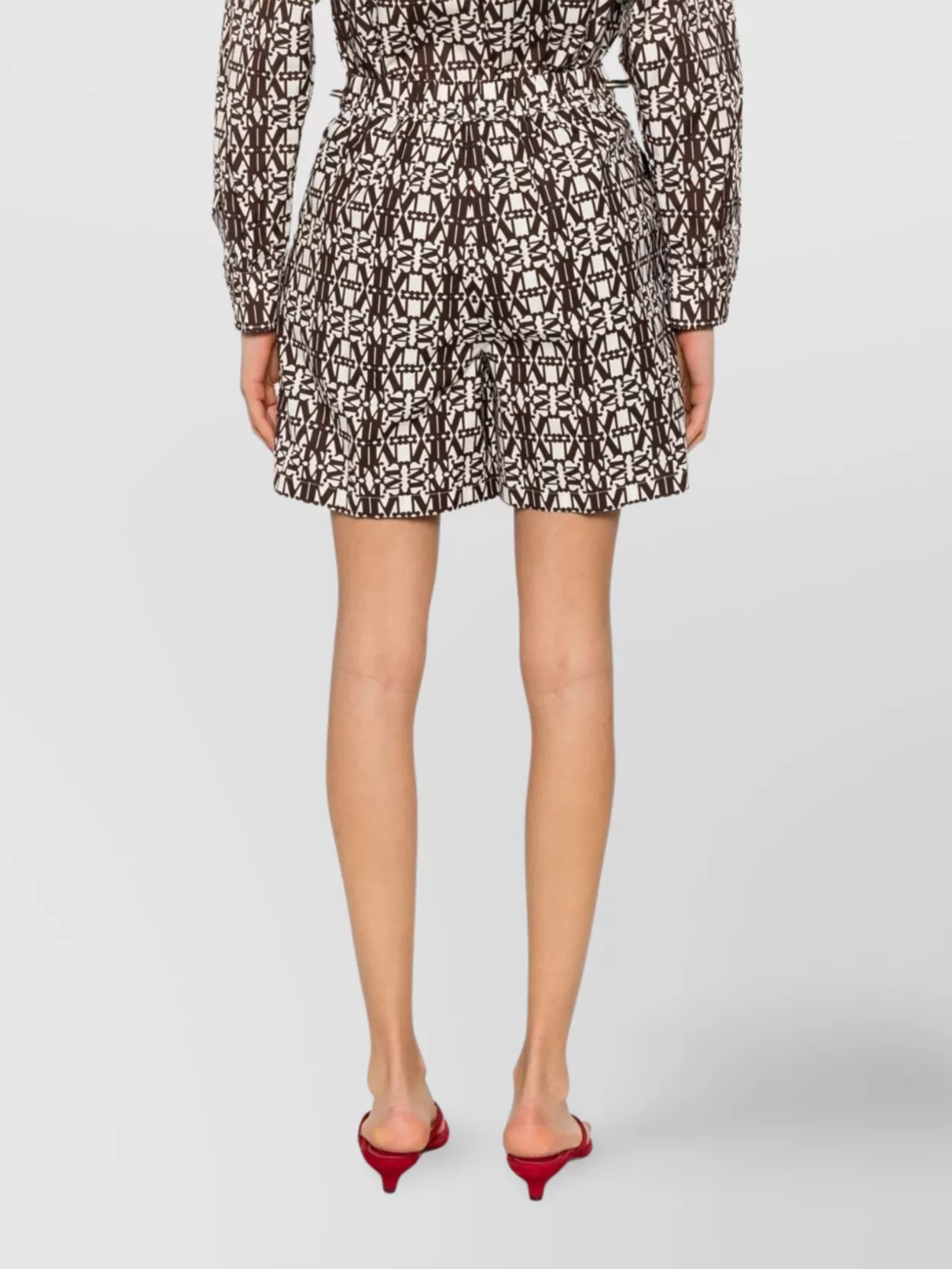 Shop Max Mara Printed Design Cotton Shorts