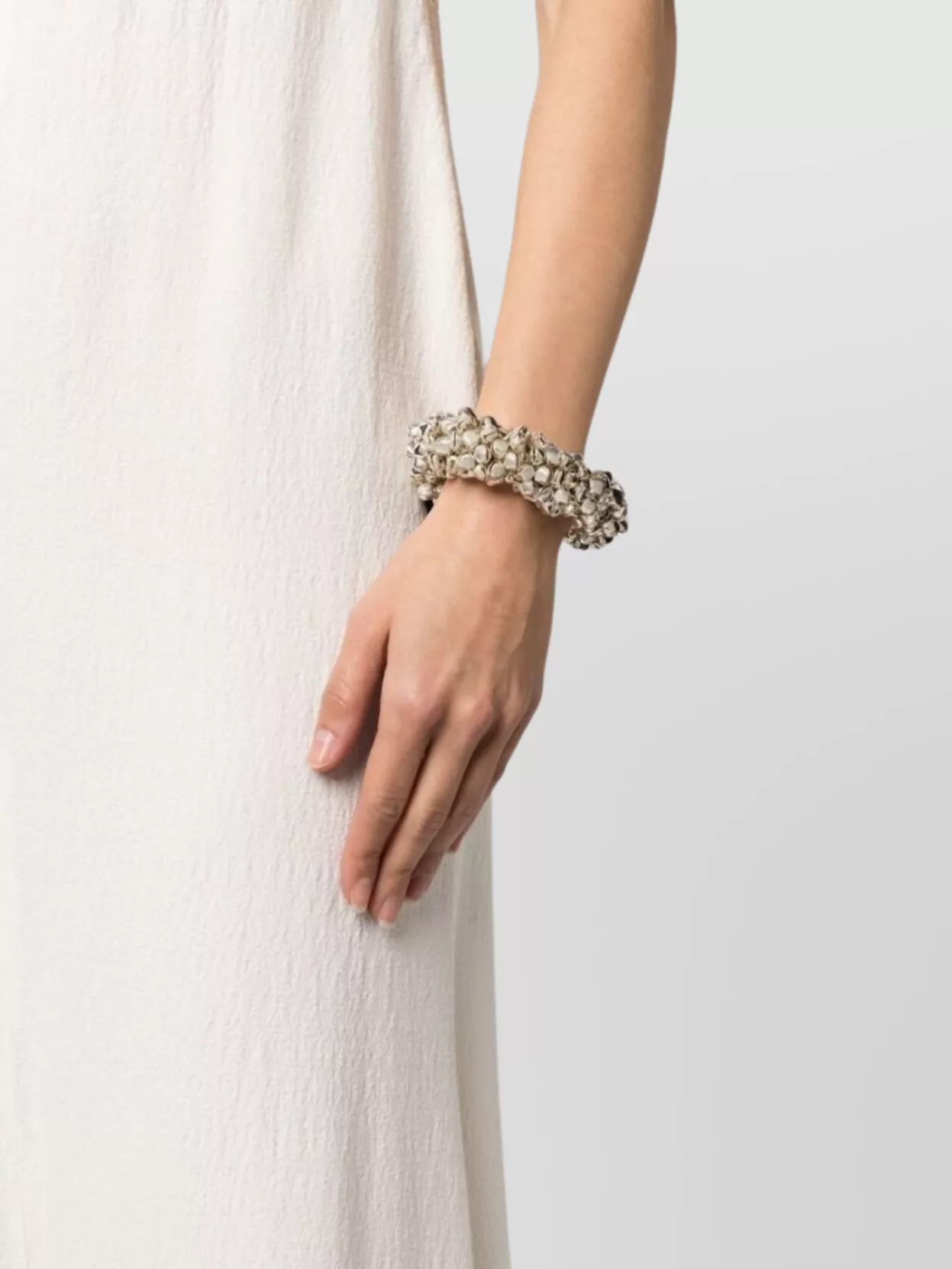 Patou Embellished Metallic Bell Bracelets