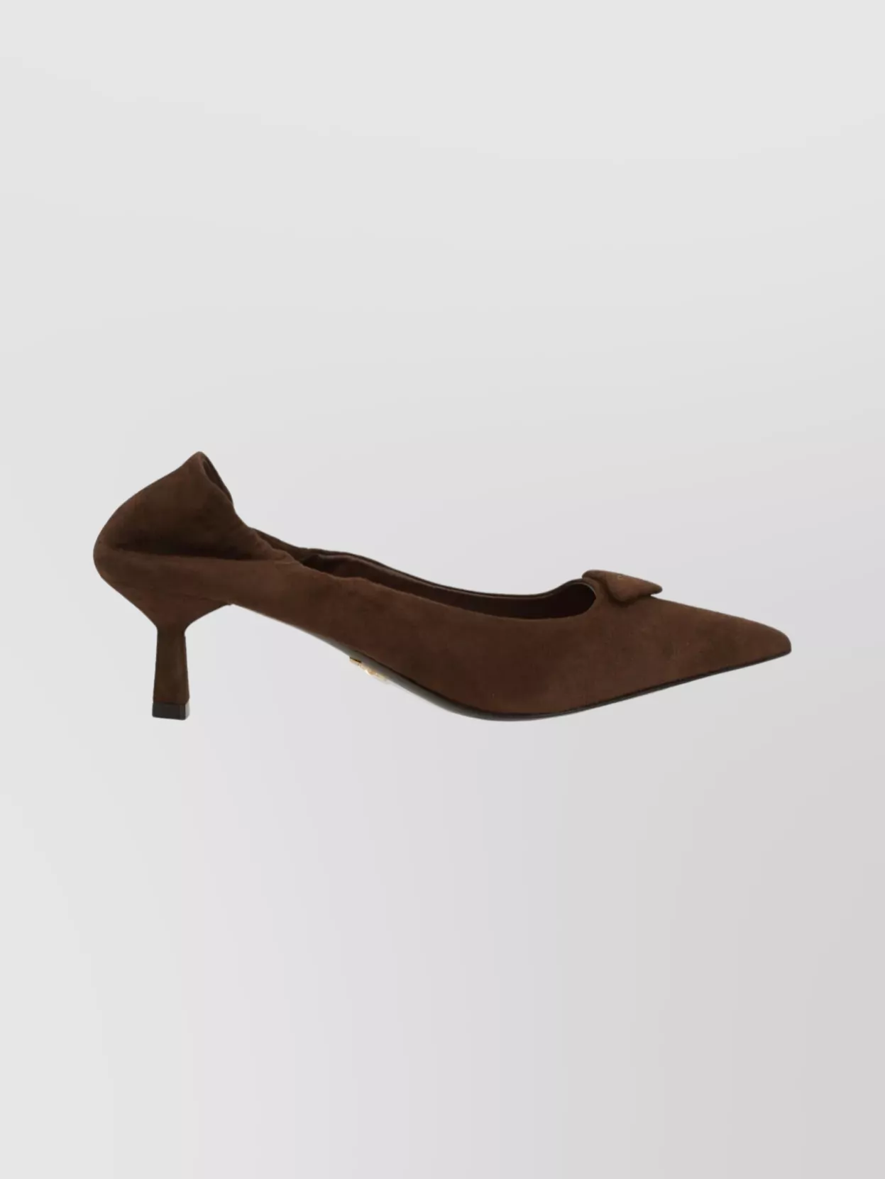 Prada Suede Pumps Featuring Elastic Heel Design In Brown
