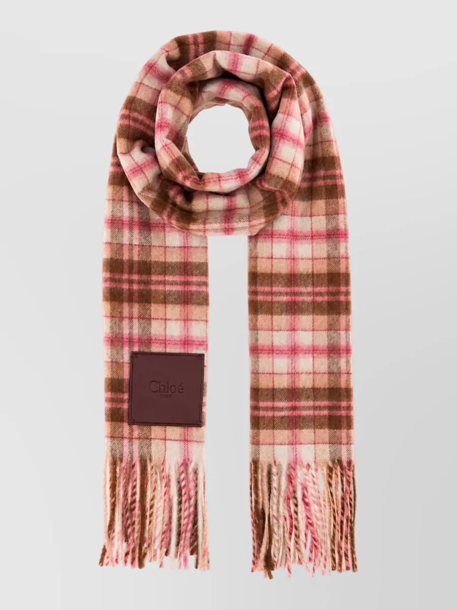 Chloé embroidered cashmere scarf