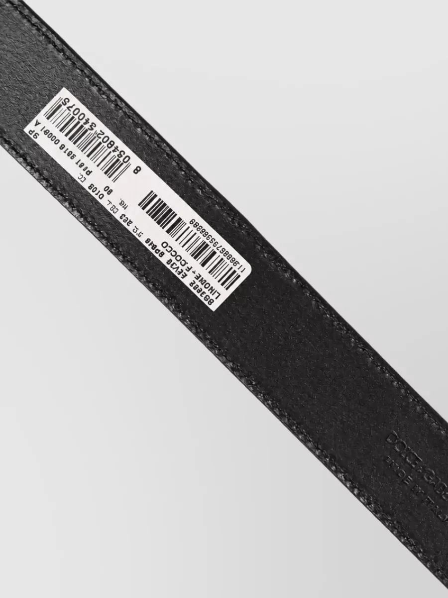Dolce&Gabbana Linen Caiman Leather Woven Belt