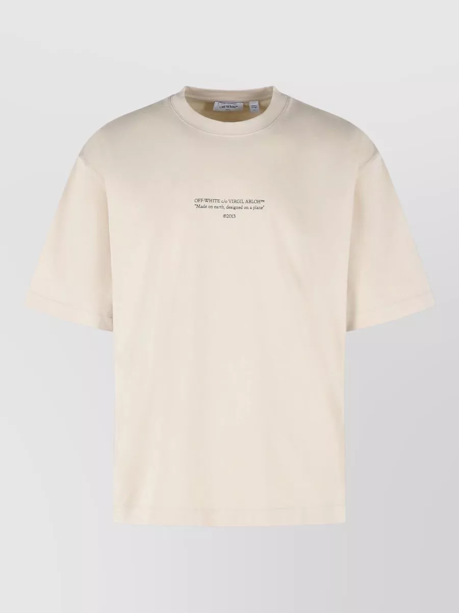 Off-White Logo Print Oversized Cotton T-Shirt