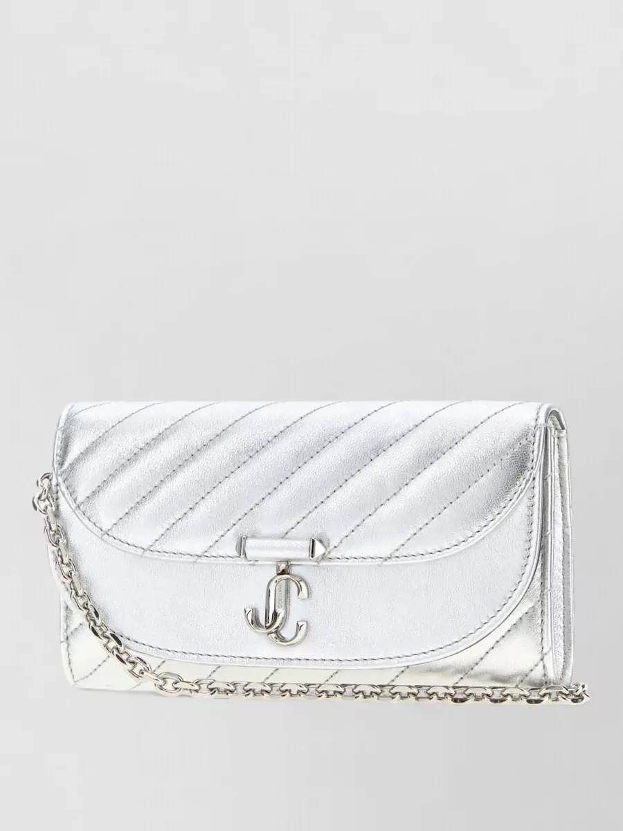 Jimmy Choo Avn Leather Clutch Bag