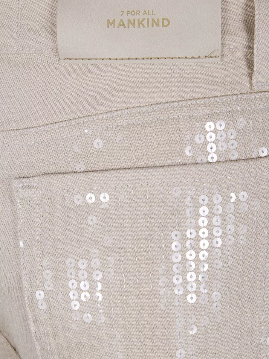 7 For All Mankind Lotta Wide Leg Sequin Detail Jeans