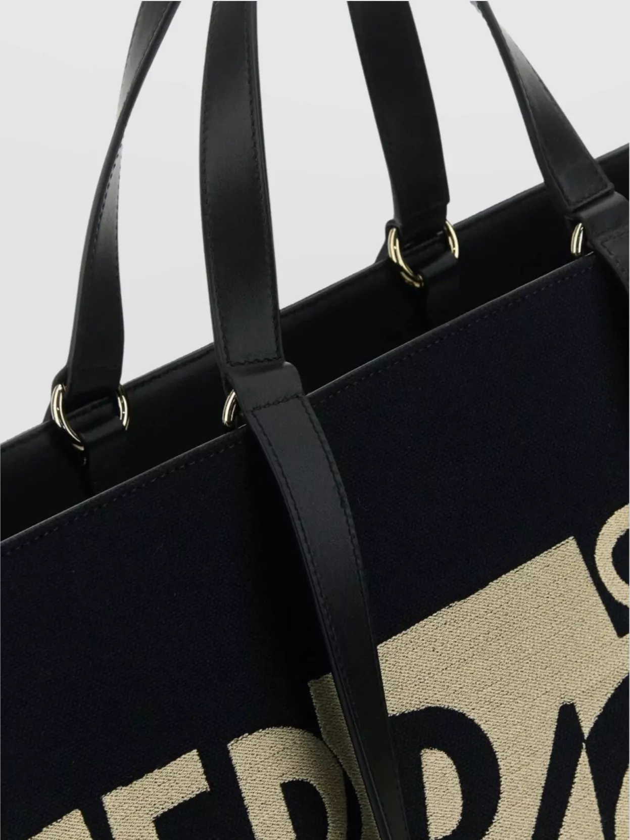 Ferragamo Large Canvas Tt Sign Shopping Bag