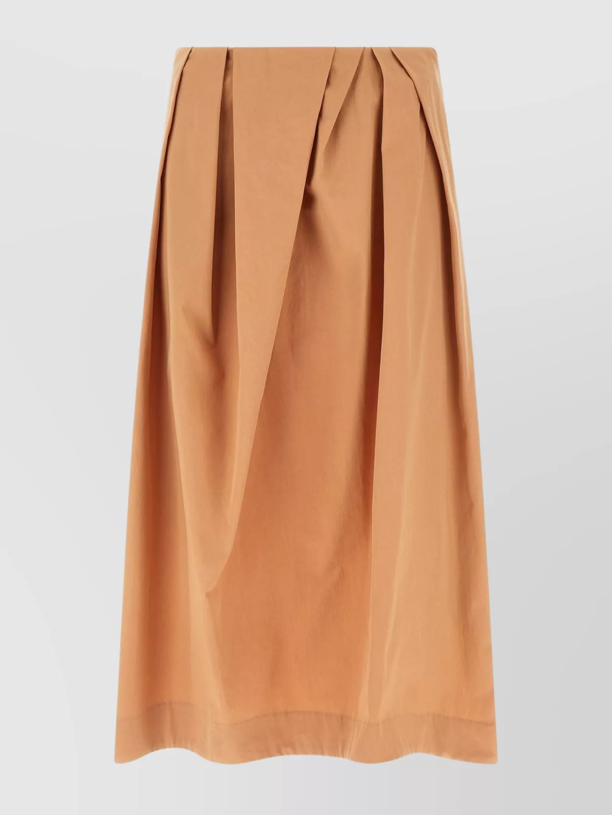 Dries Van Noten High Waist Midi Pleated Skirt In Brown