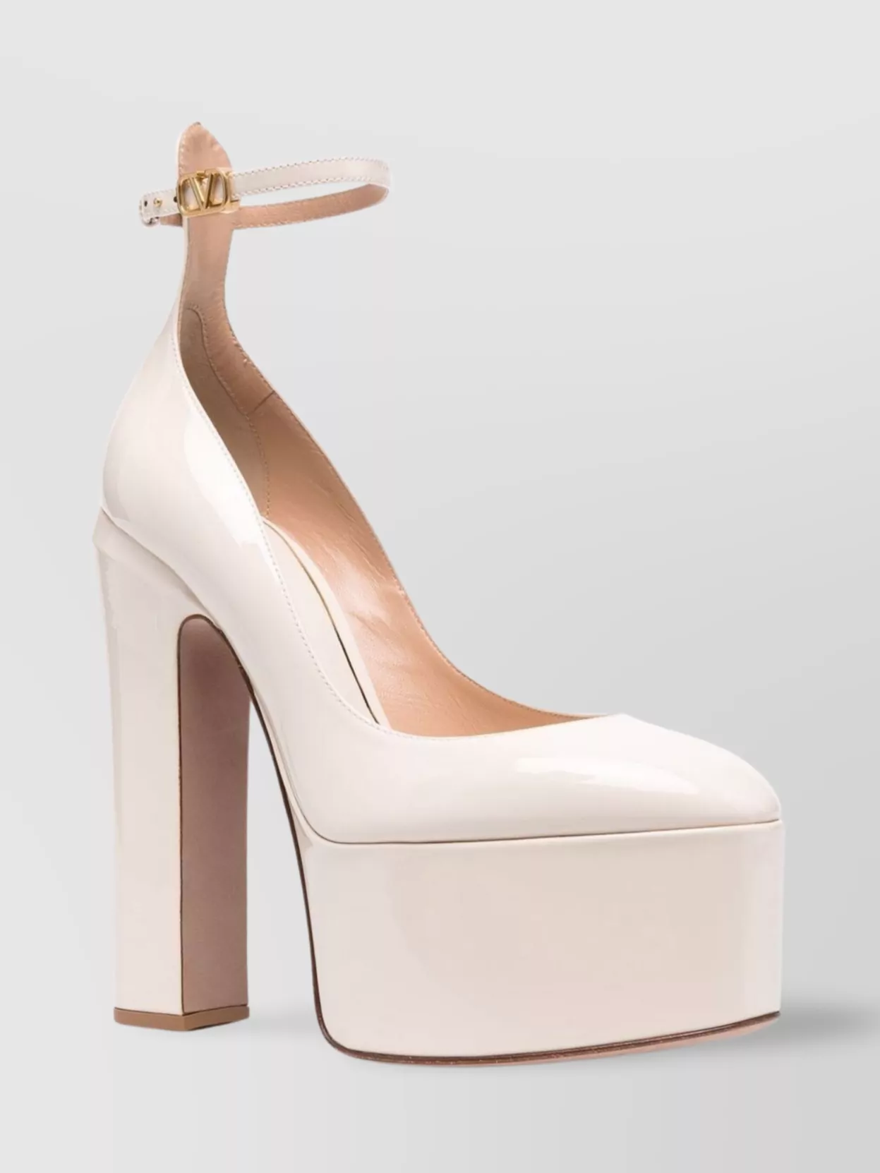 Valentino Garavani Almond Toe High Block Heel Pumps