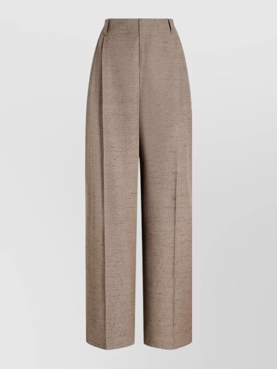 Dolce&Gabbana Tweed-effect high-rise wide-leg trousers