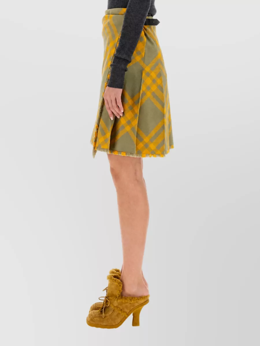 Burberry Wool-Blend Straight Skirt