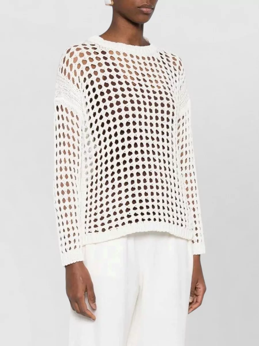 Max Mara Ribbed-Hem Crewneck Sweatshirt