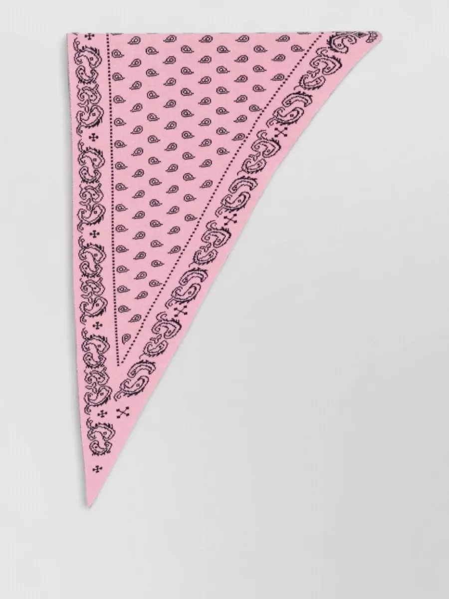 Guest In Residence cashmere paisley-print triangular scarf