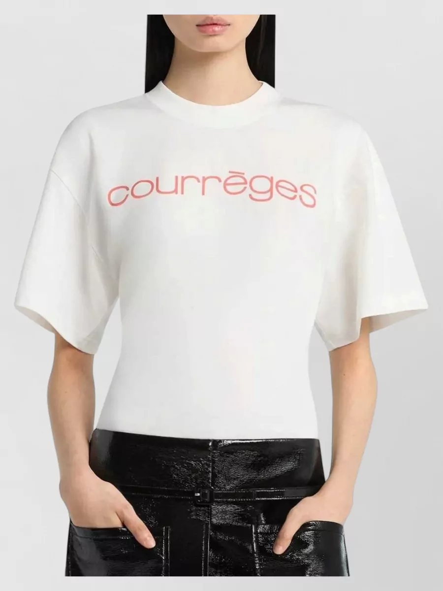 Courrèges Logo Print Short-Sleeve T-Shirt