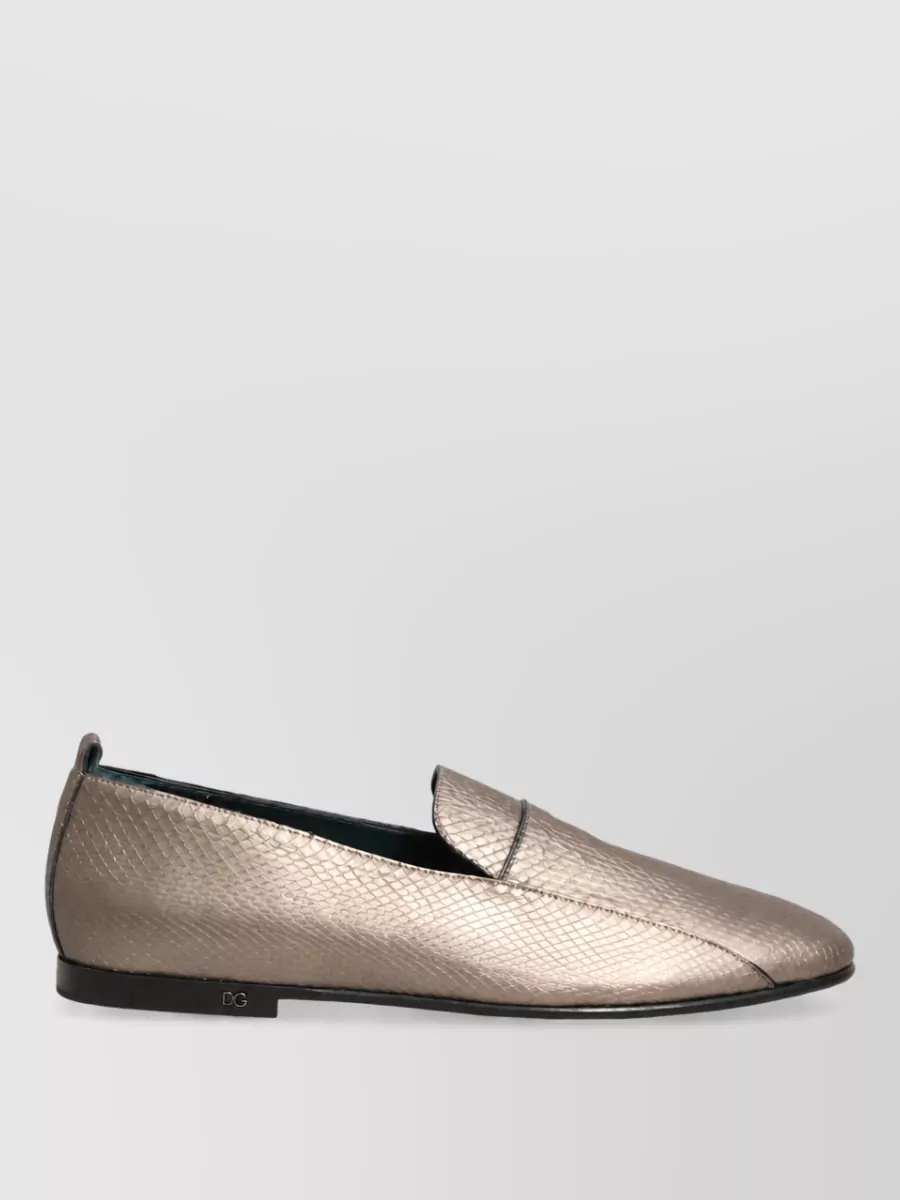 Dolce&Gabbana Leather Slip-On Slippers