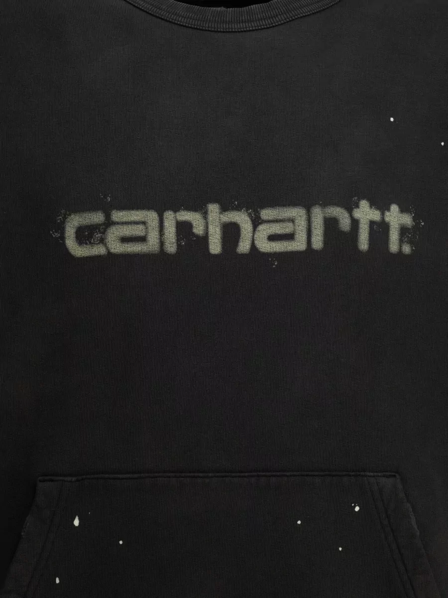 Carhartt Wip Logo-Print Paint-Splatter Cotton Sweatshirt
