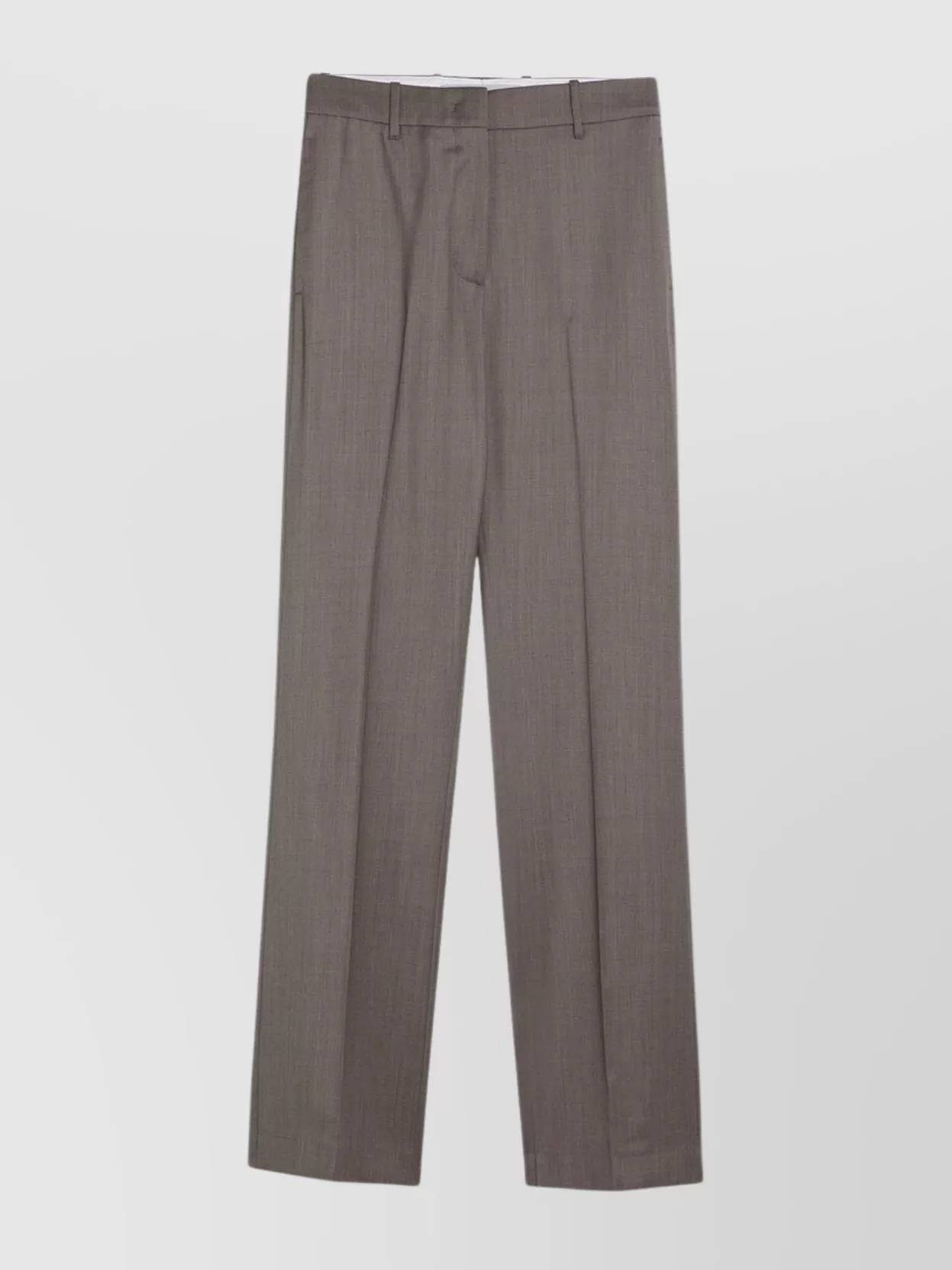Golden Goose Wool Trousers With Belt Loops And Pleats In Gray