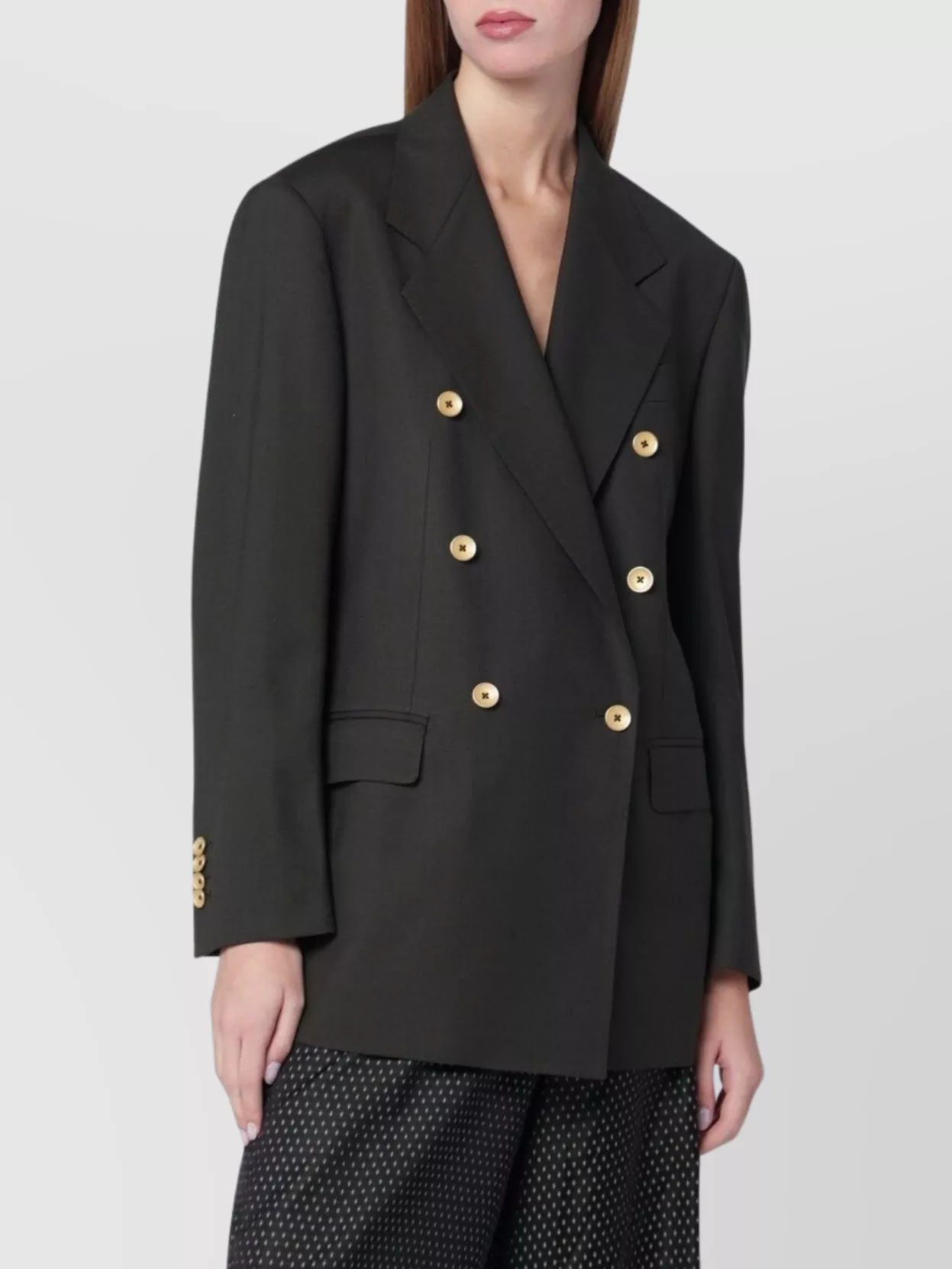 Tagliatore Double-breasted Coat Flap Pockets In Black