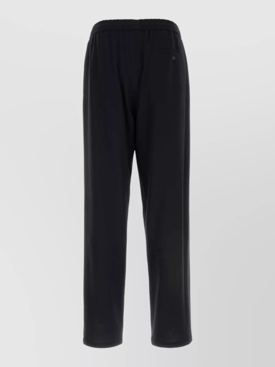 Giorgio Armani Virgin Wool Twill Wide-Leg Trousers