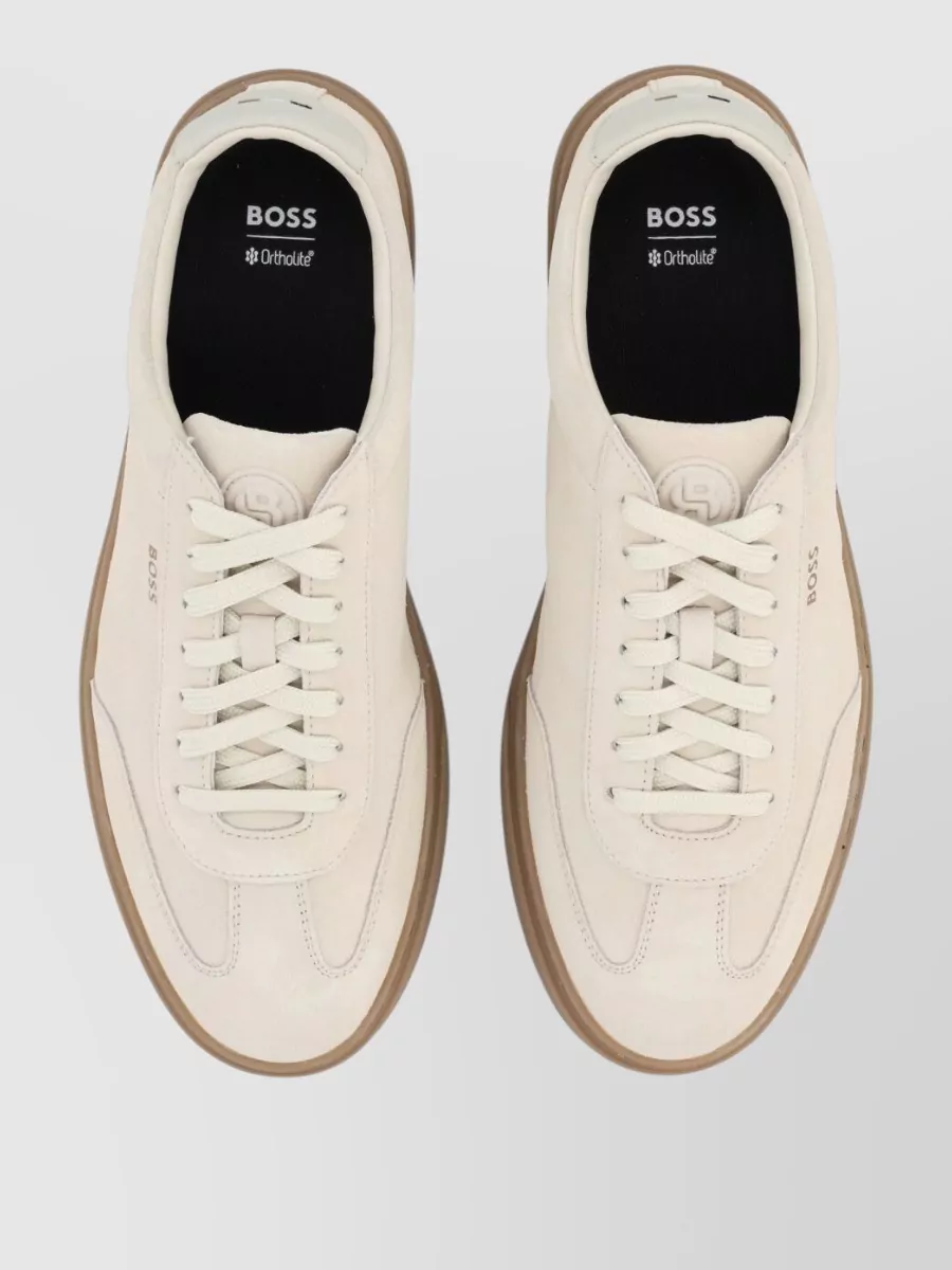 Boss Leather Low-Top Sneakers