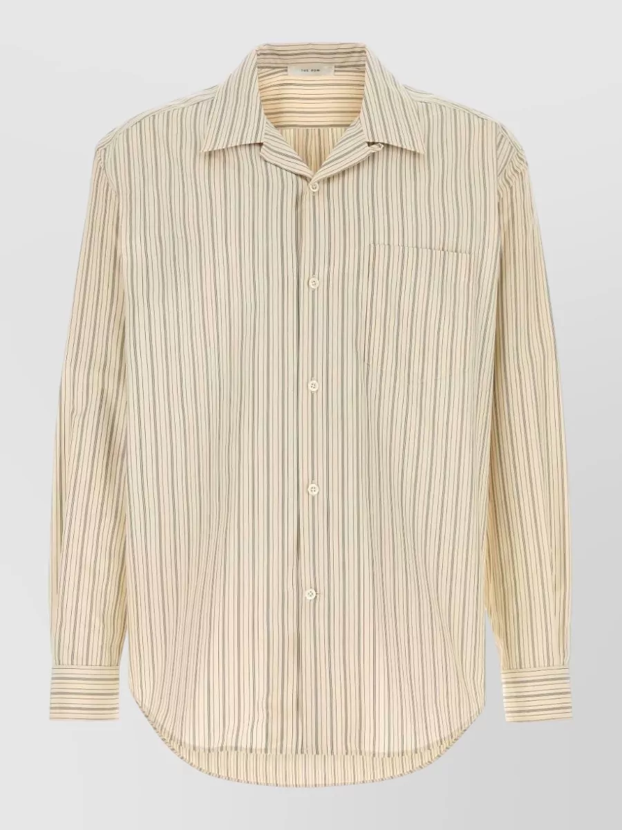 The Row embroidered cotton shirt