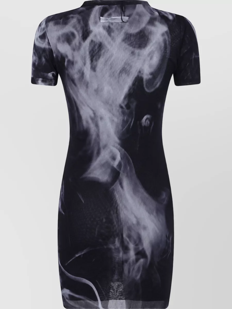 Jean Paul Gaultier Printed Mesh Short Dress
