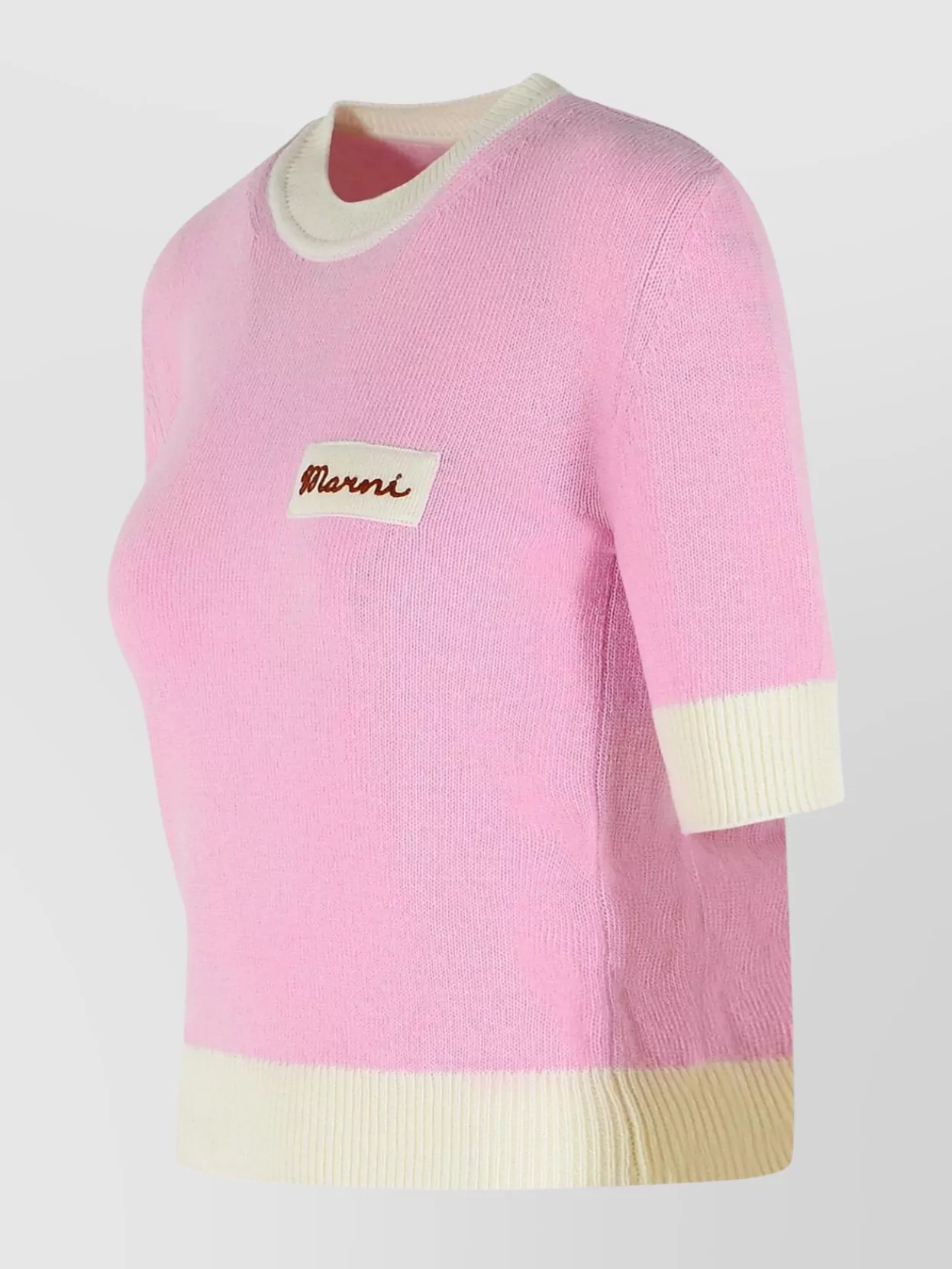 Marni Wool Blend Sweater Contrast Trim