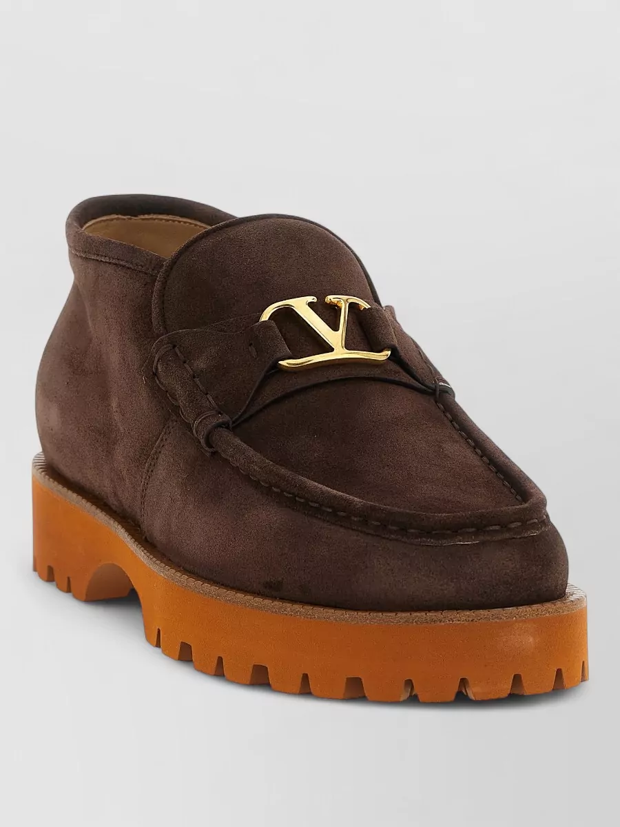 Valentino Garavani Leather chunky ankle boots
