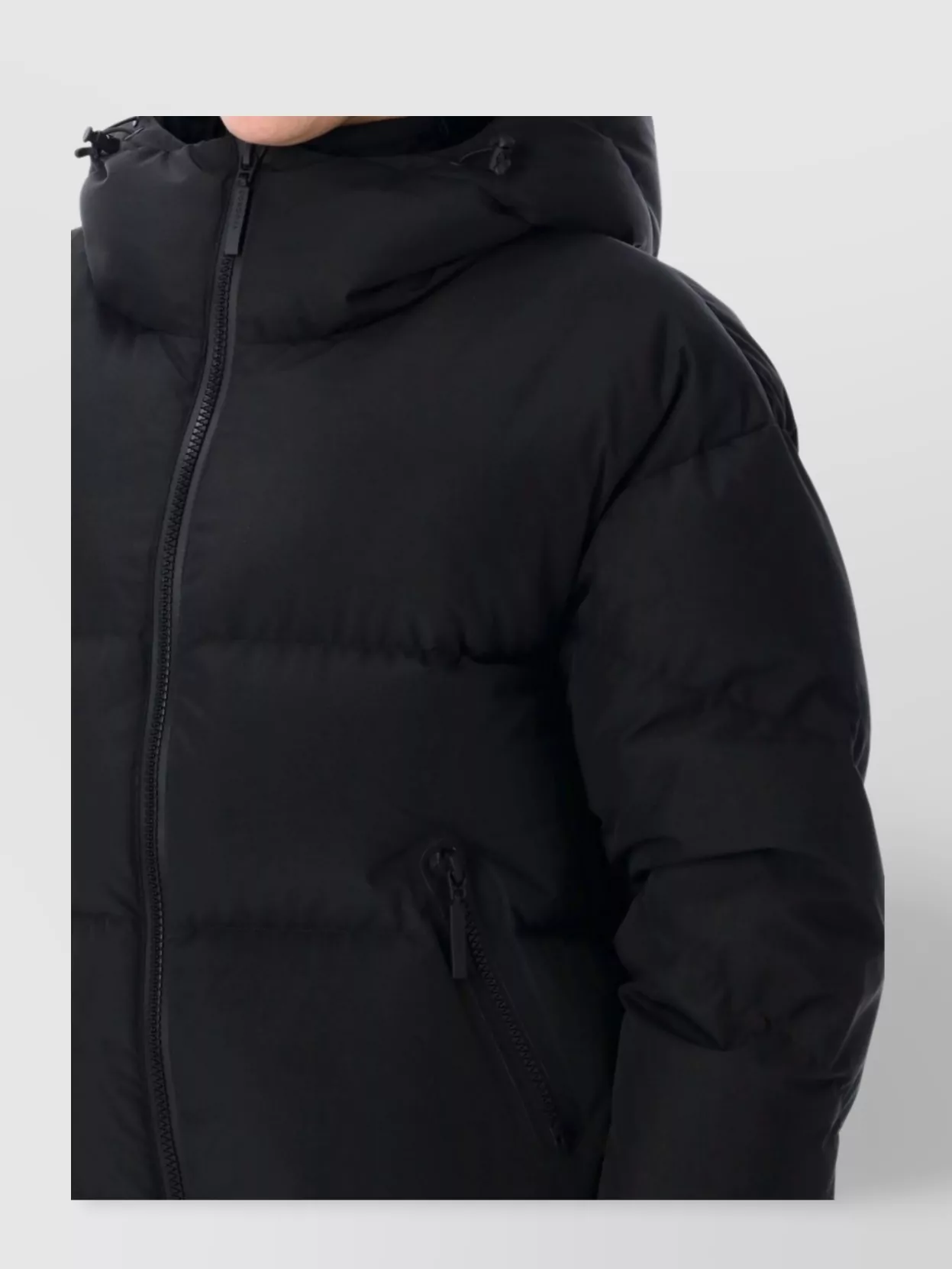 Cordova Black Hooded Down Ski Jacket