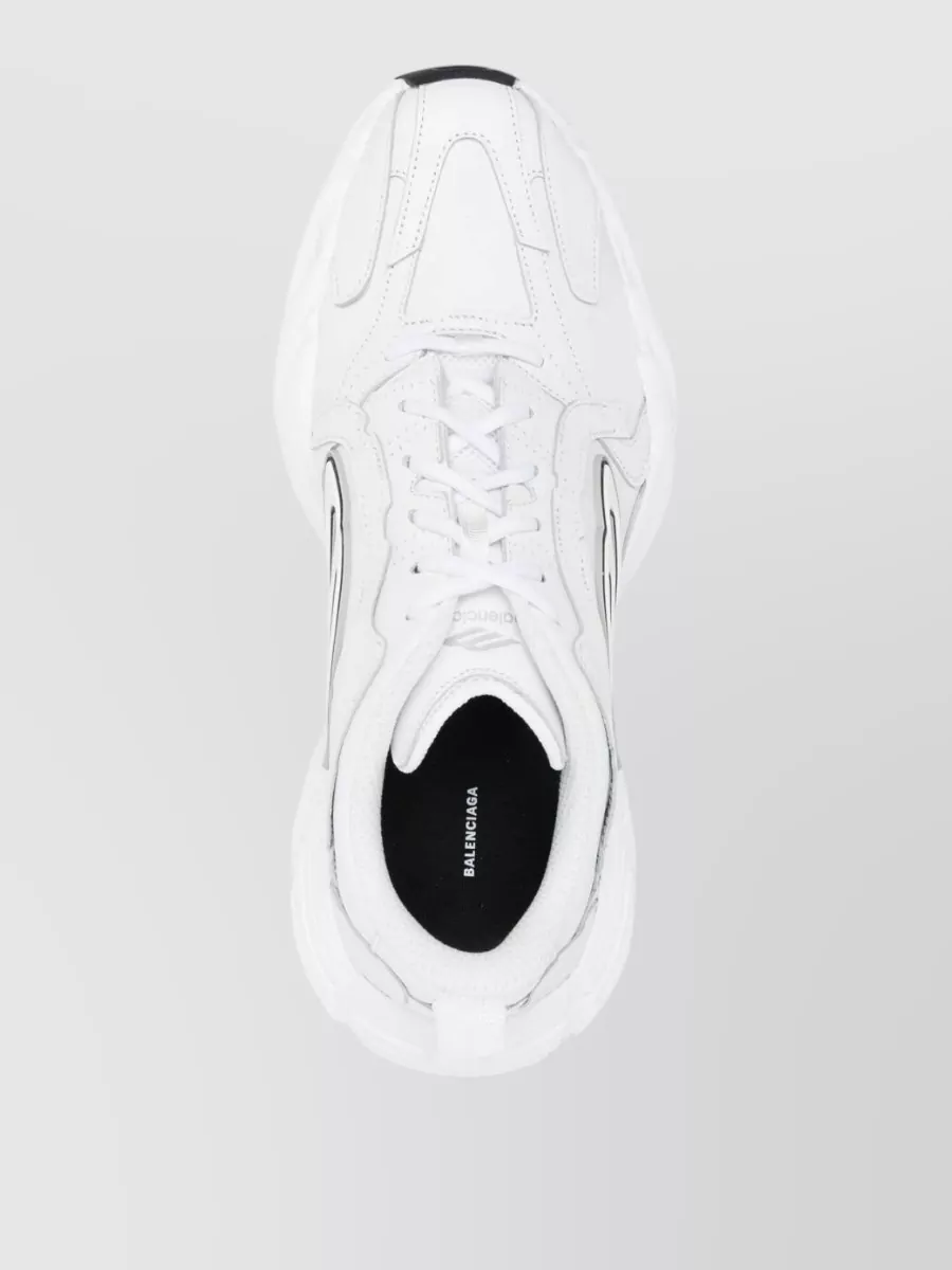 Balenciaga Leather Low-Top Lace-Up Sneakers