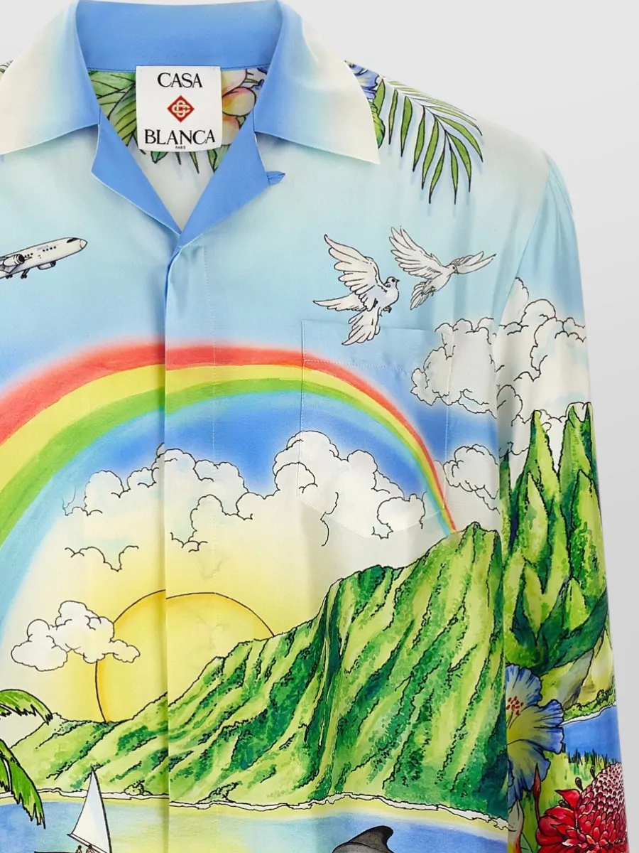 Casablanca Tropical Graphic Shirt Long Sleeves Back Print