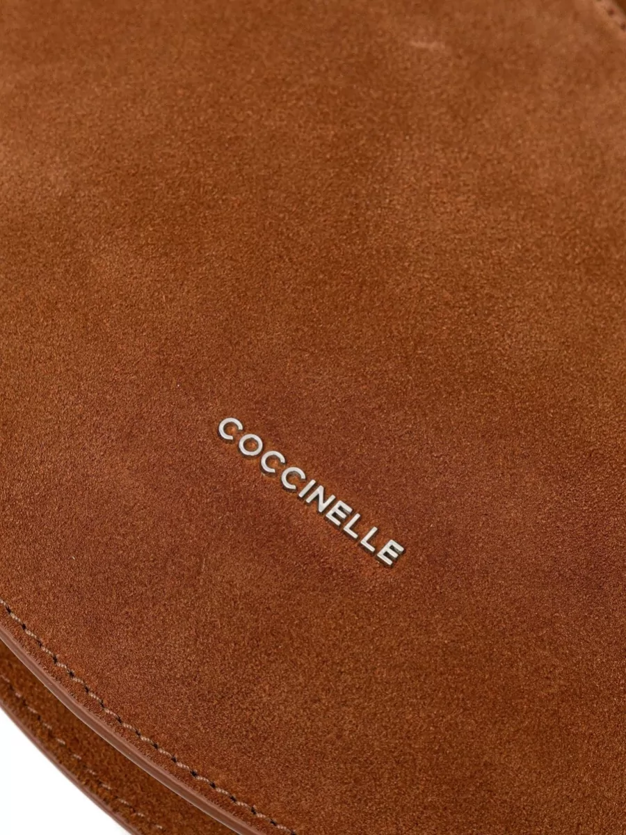 Coccinelle Sunup Suede Shoulder Bag Detachable Strap