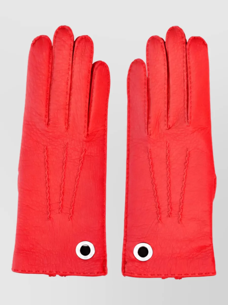 Ami Paris Leather Gloves