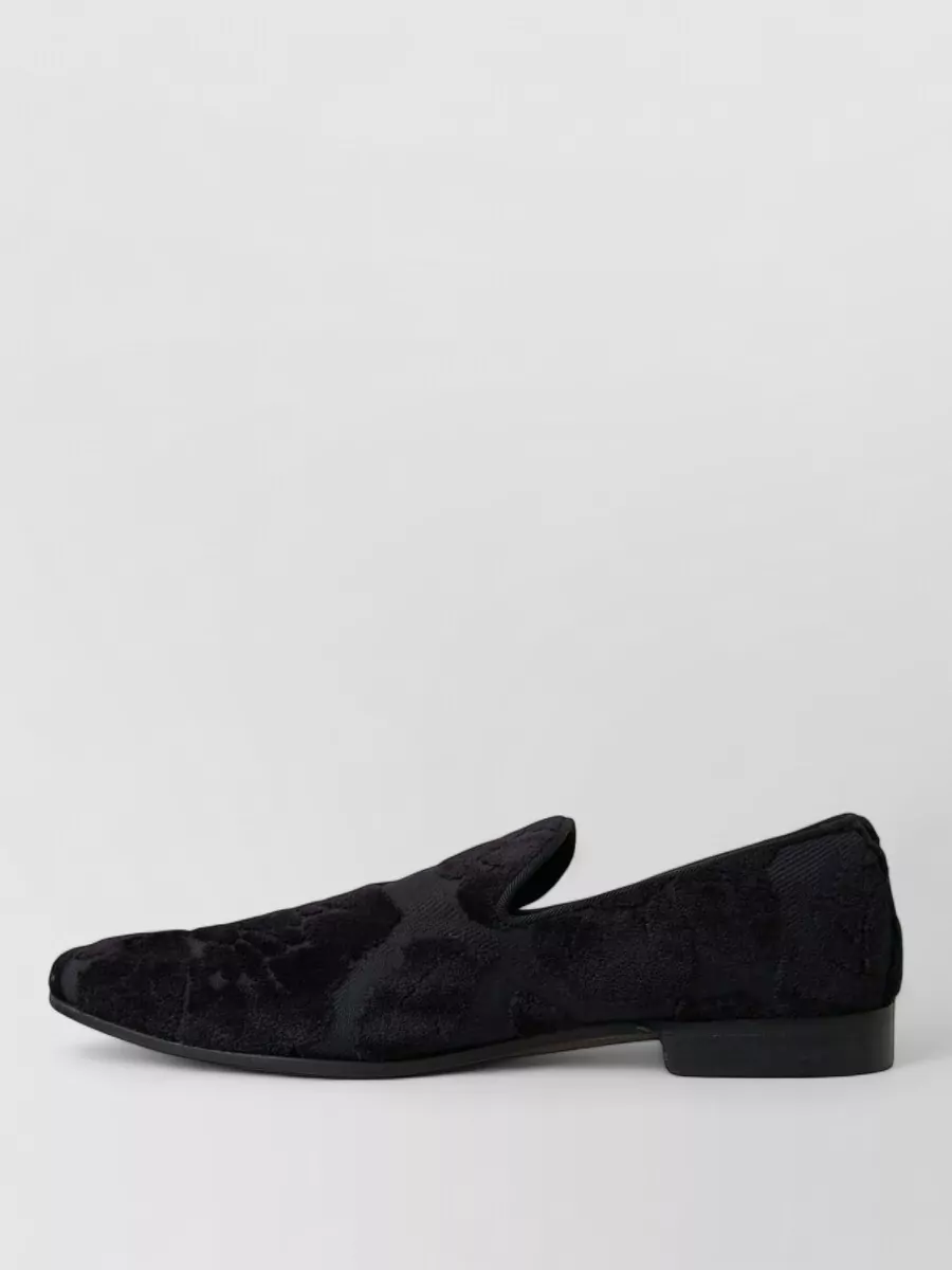 Dolce&Gabbana Floral-Pattern Velvet Slippers