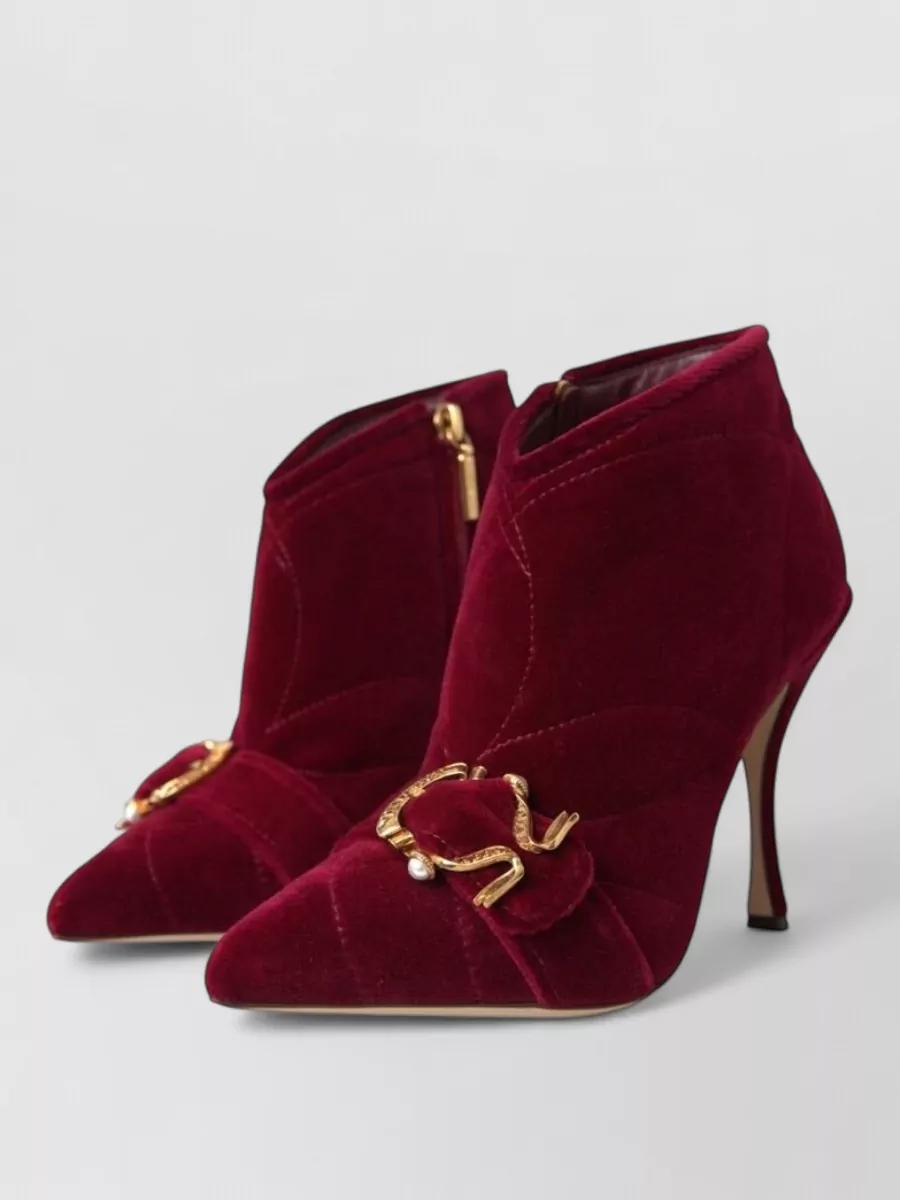 Dolce&Gabbana velvet quilted ankle boots
