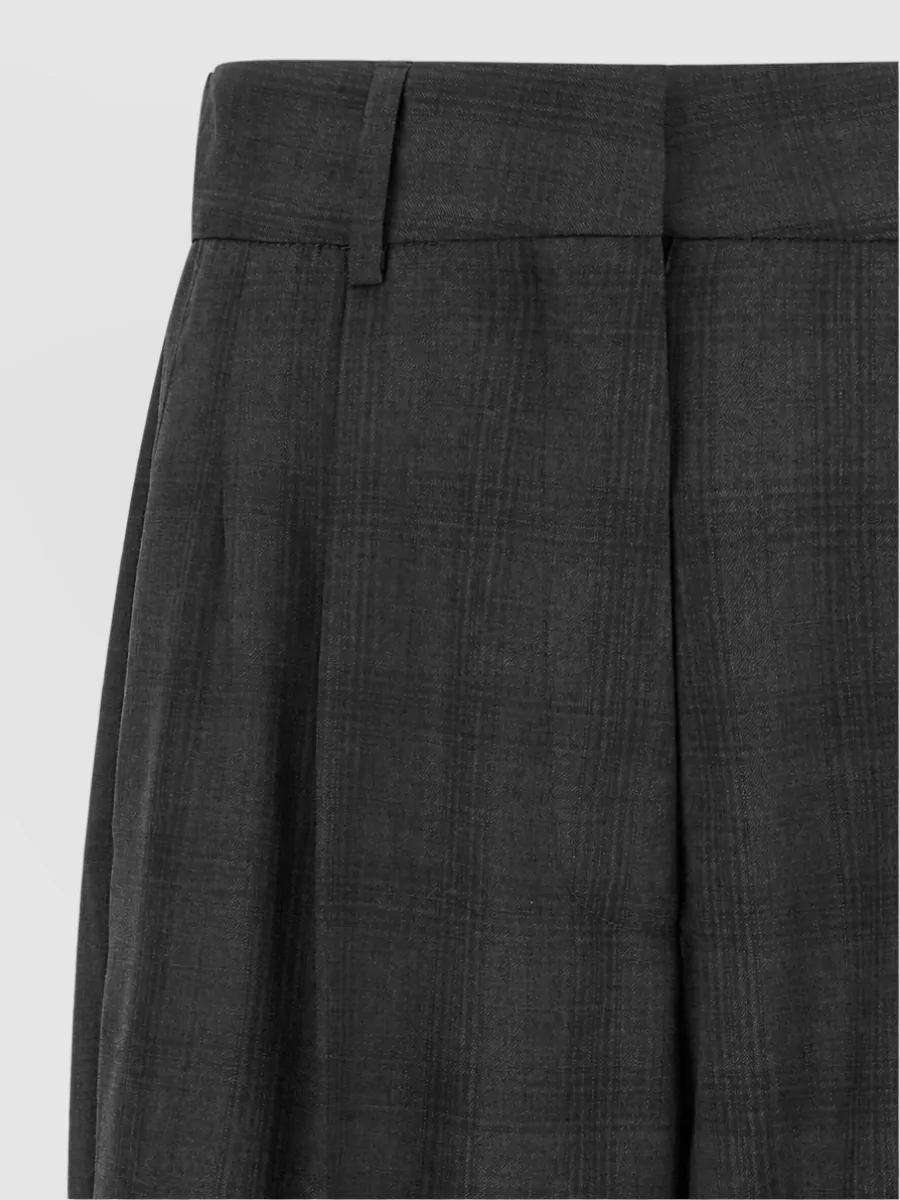 Blazé Milano checked high-rise pleated wide-leg suit trousers