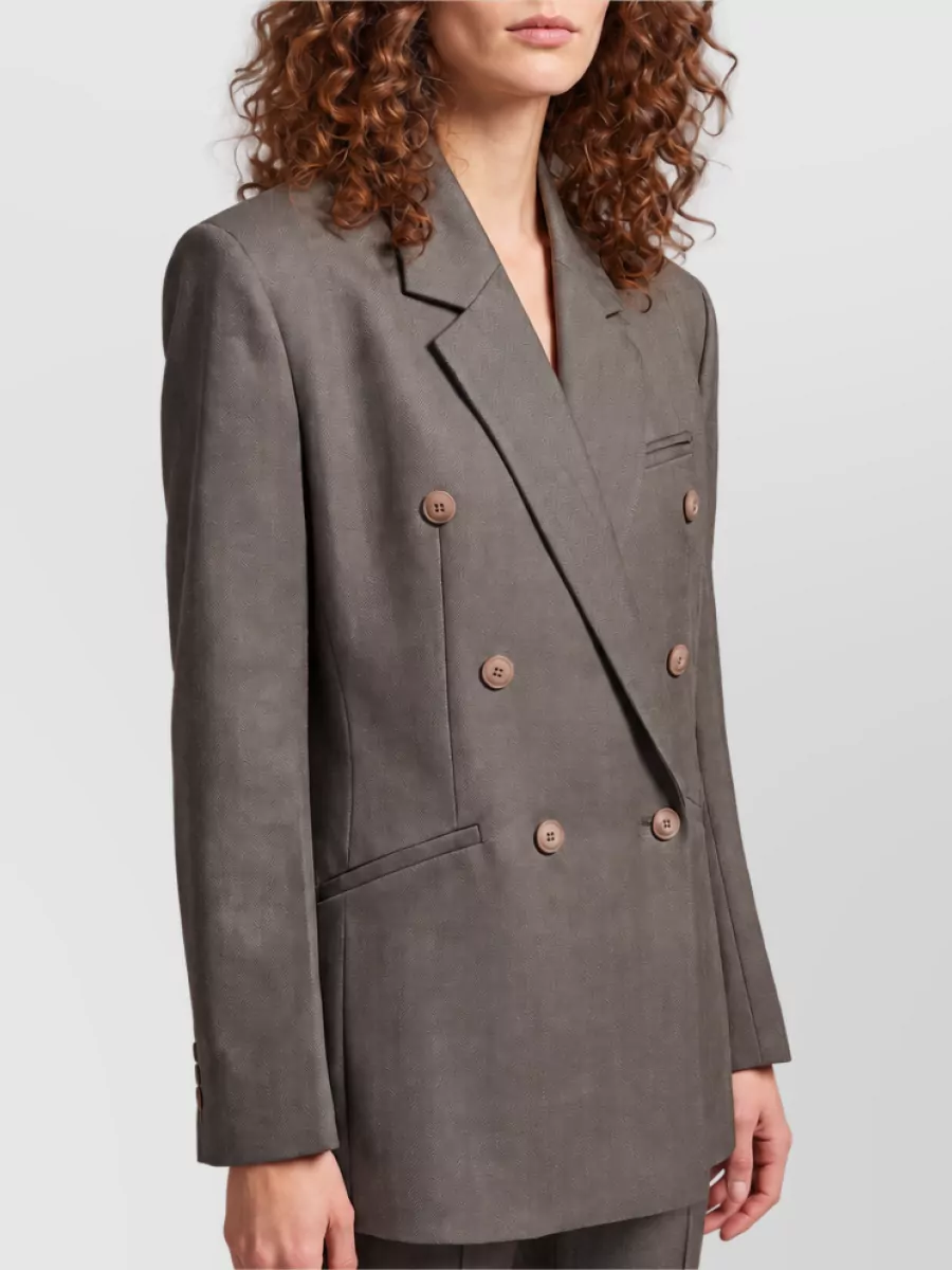 The Frankie Shop Wool Double-Breasted Blazer