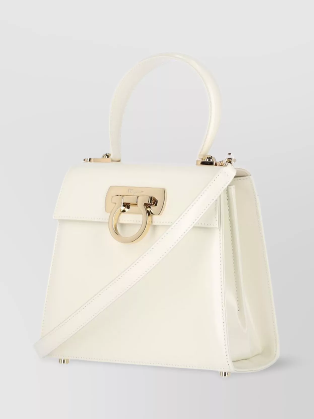 Ferragamo Structured Top Handle Shoulder Bag