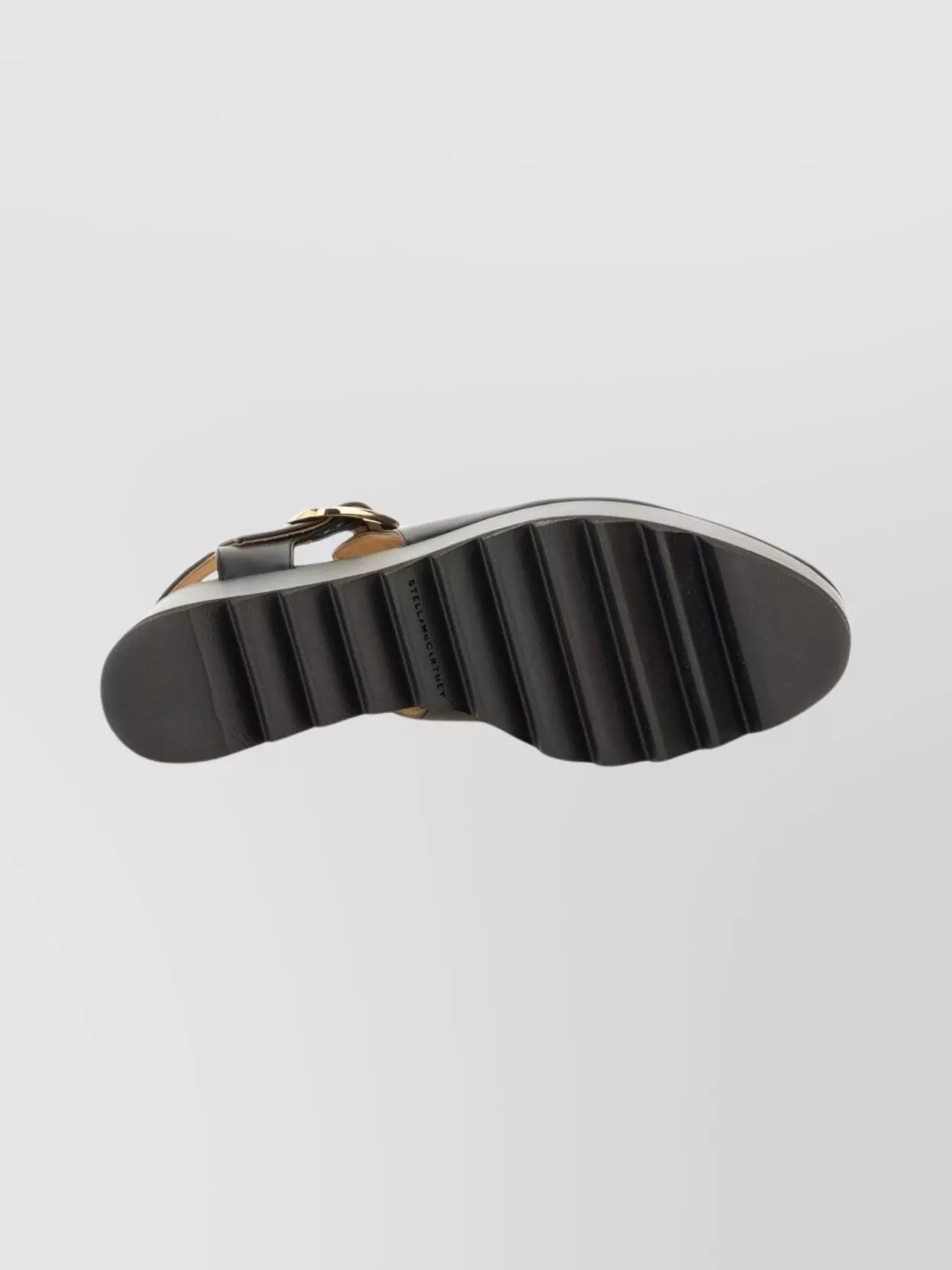 Stella Mccartney Platform Sandals With Buckle And Open Back In Black