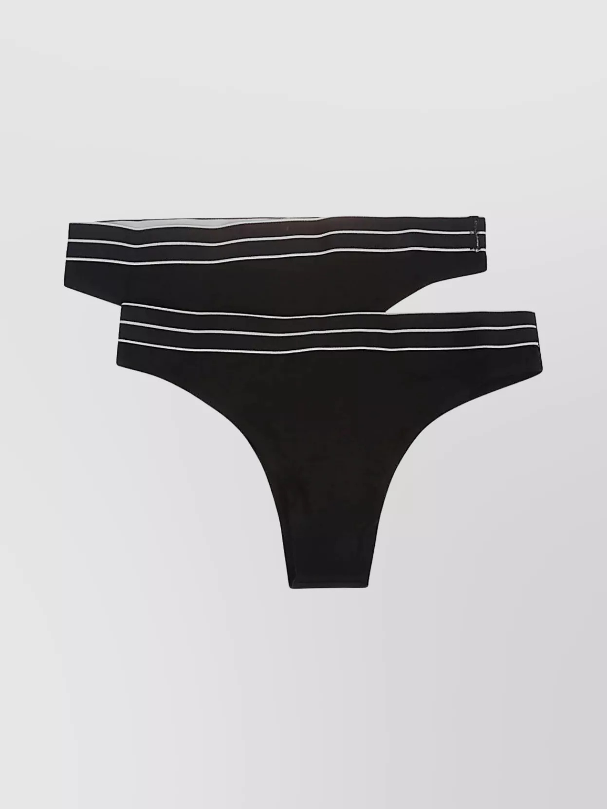 Emporio Armani Two-pack Of Asv Organic-cotton Briefs With Logo Waistband In Black