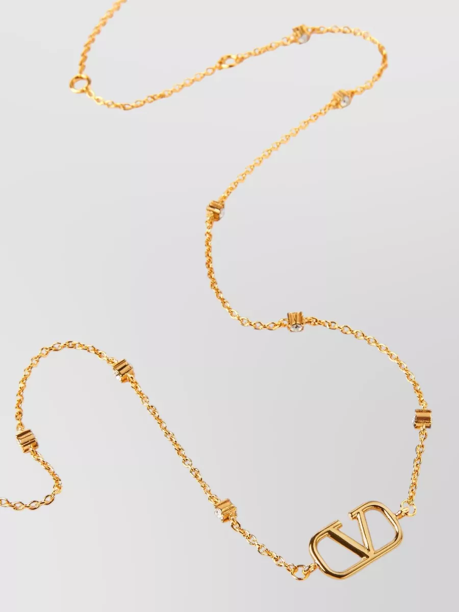 Valentino Garavani Rhinestone Pendant Necklace