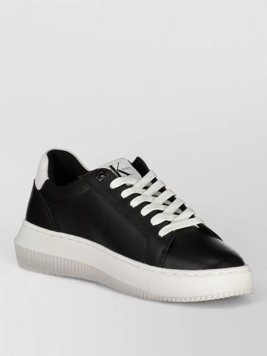 Calvin Klein leather lace-up sneakers