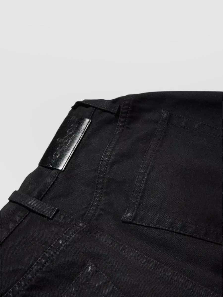 Gucci High-Rise Straight-Leg Denim Pants