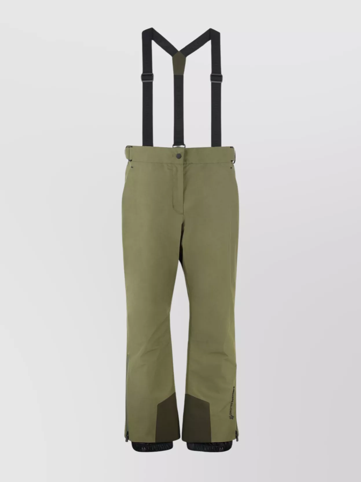 Moncler Gore-tex Ski Trousers Suspenders In Green