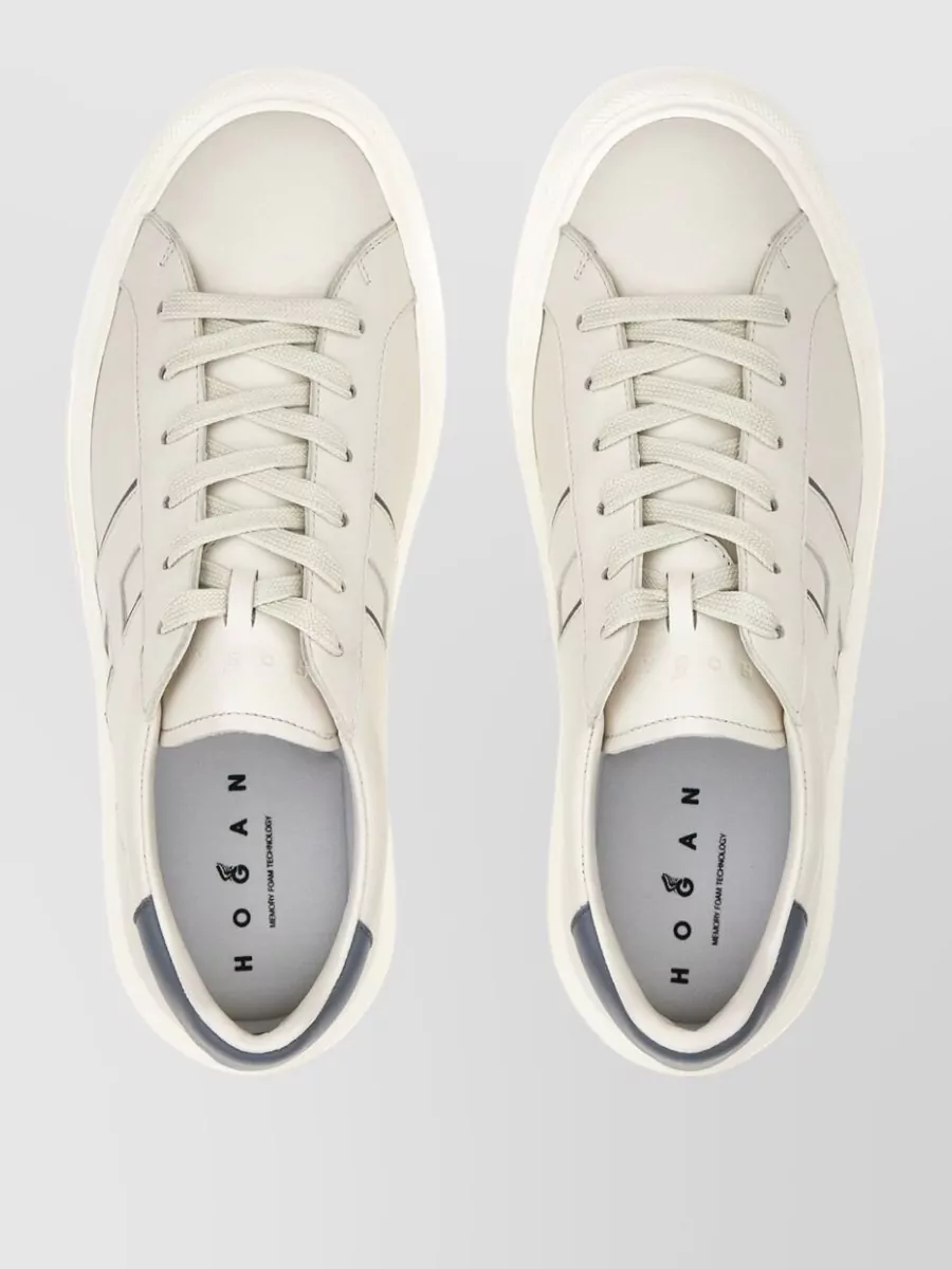 Hogan Low Sneakers Contrast Heel Tab Flat Sole