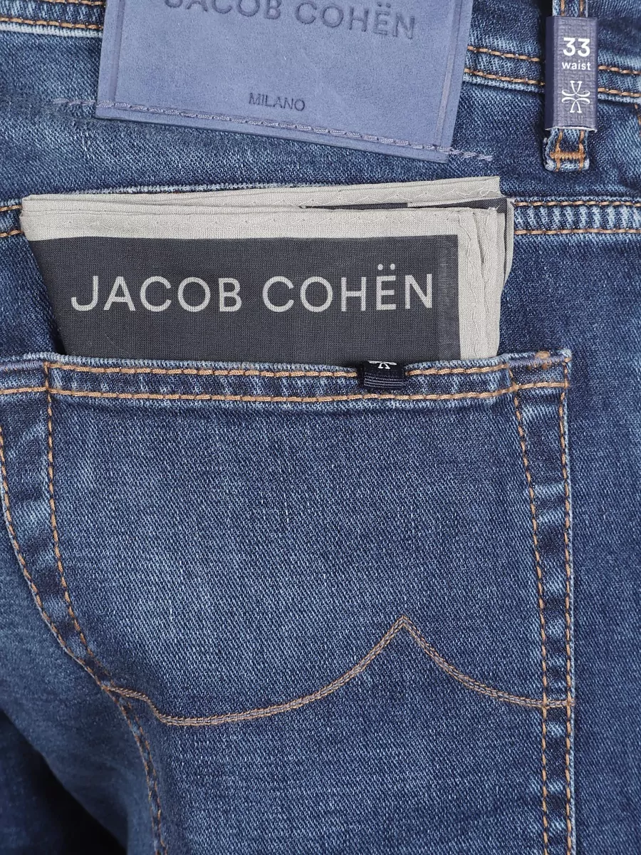 Jacob Cohen Five-Pocket Denim Trousers Featuring Belt Loops