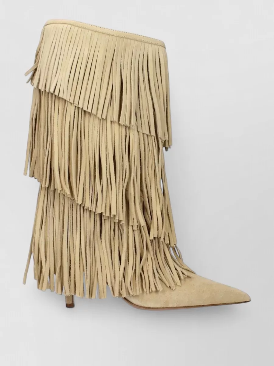Paris Texas Suede Leather Flat Boots