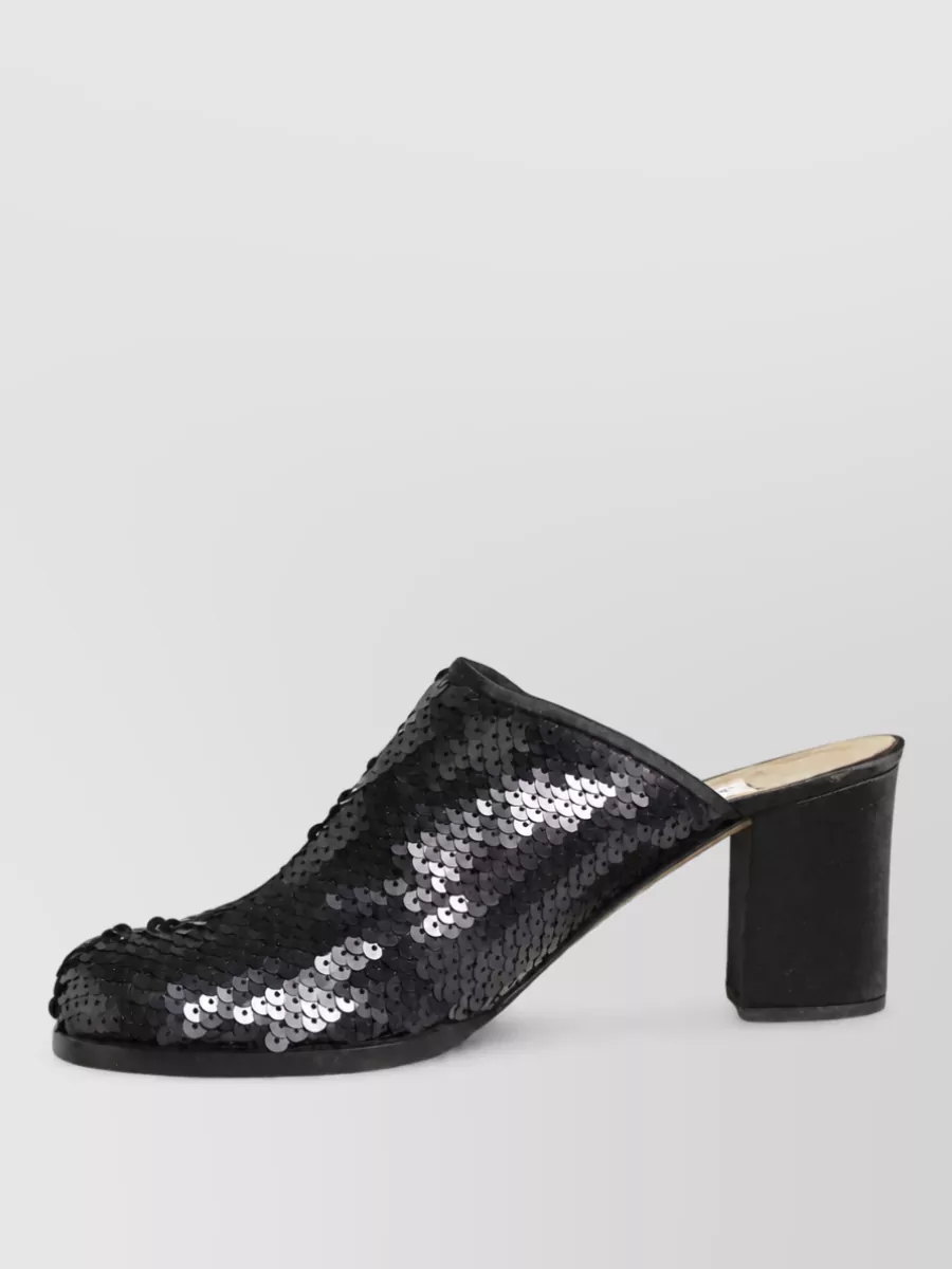 Dolce&Gabbana Leather Sequined Mules