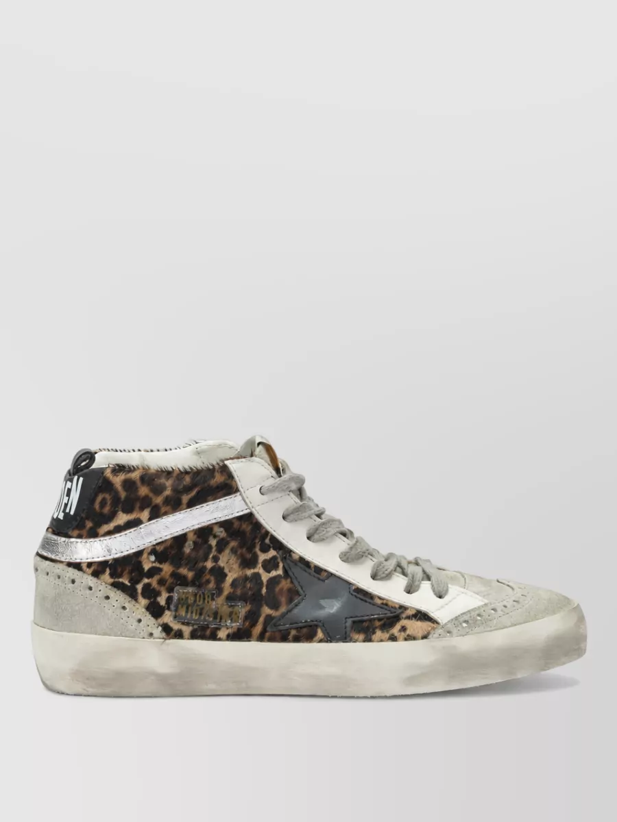 Golden Goose Leather Mid Star High-Top Sneakers