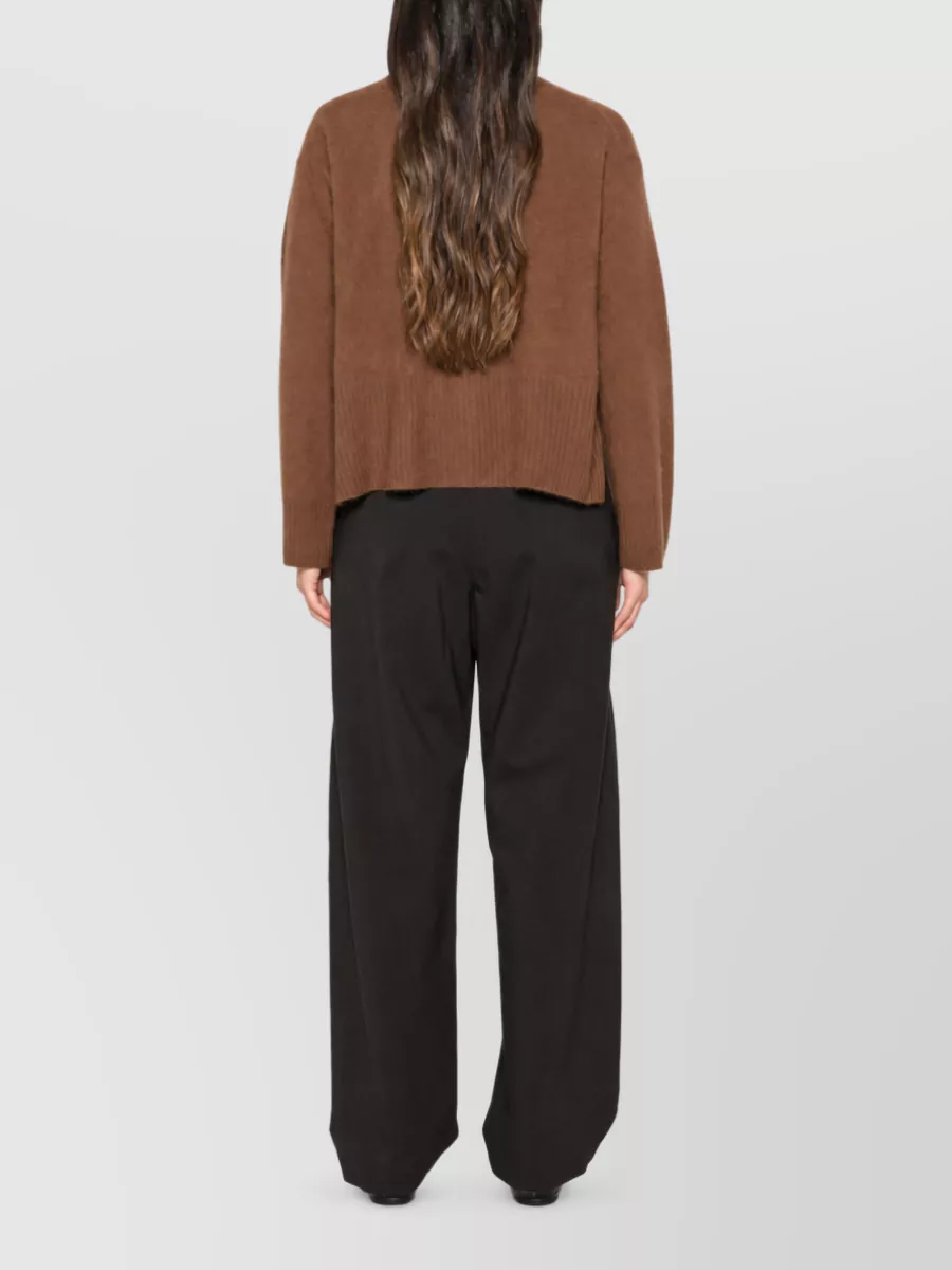 Ct Plage Wool Ribbed-Trim Crewneck Sweater