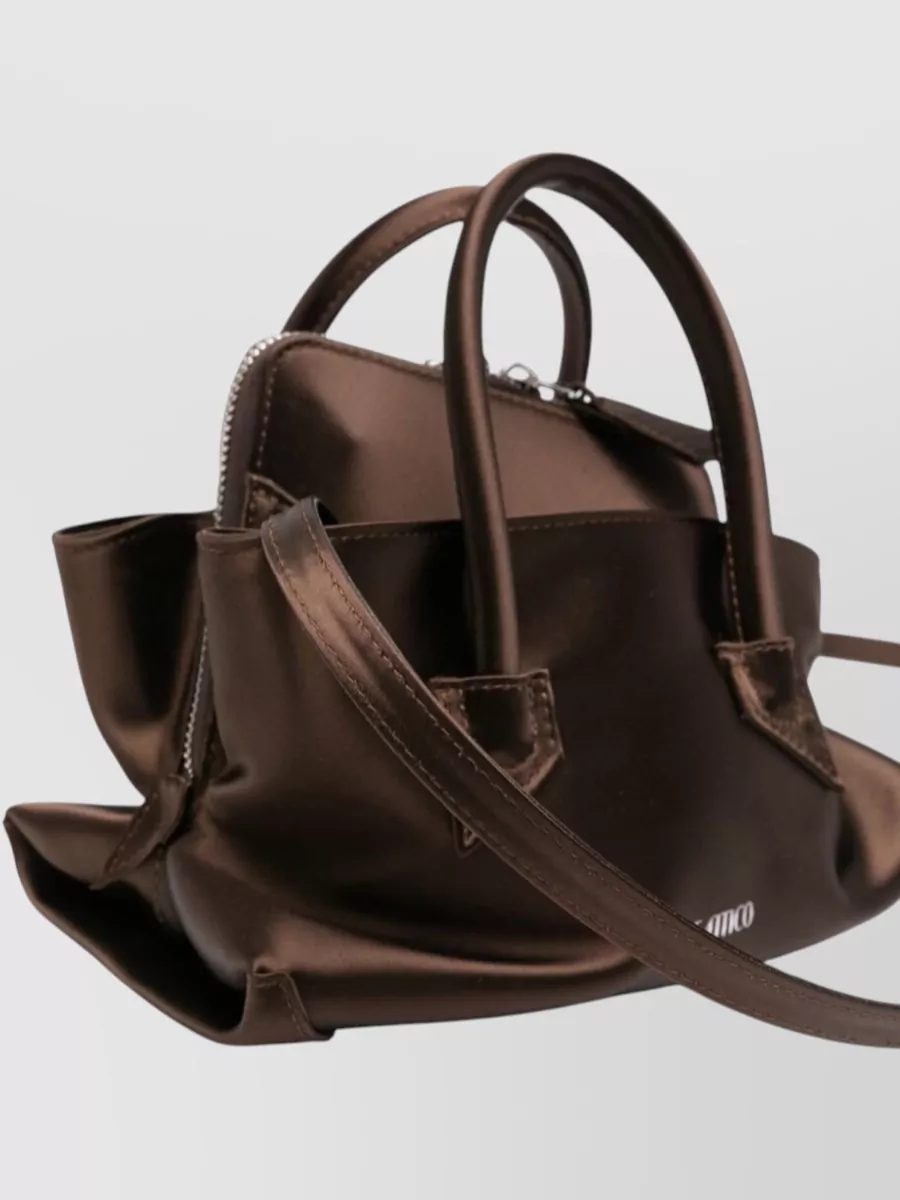 The Attico Mini Satin Top Handle Bag